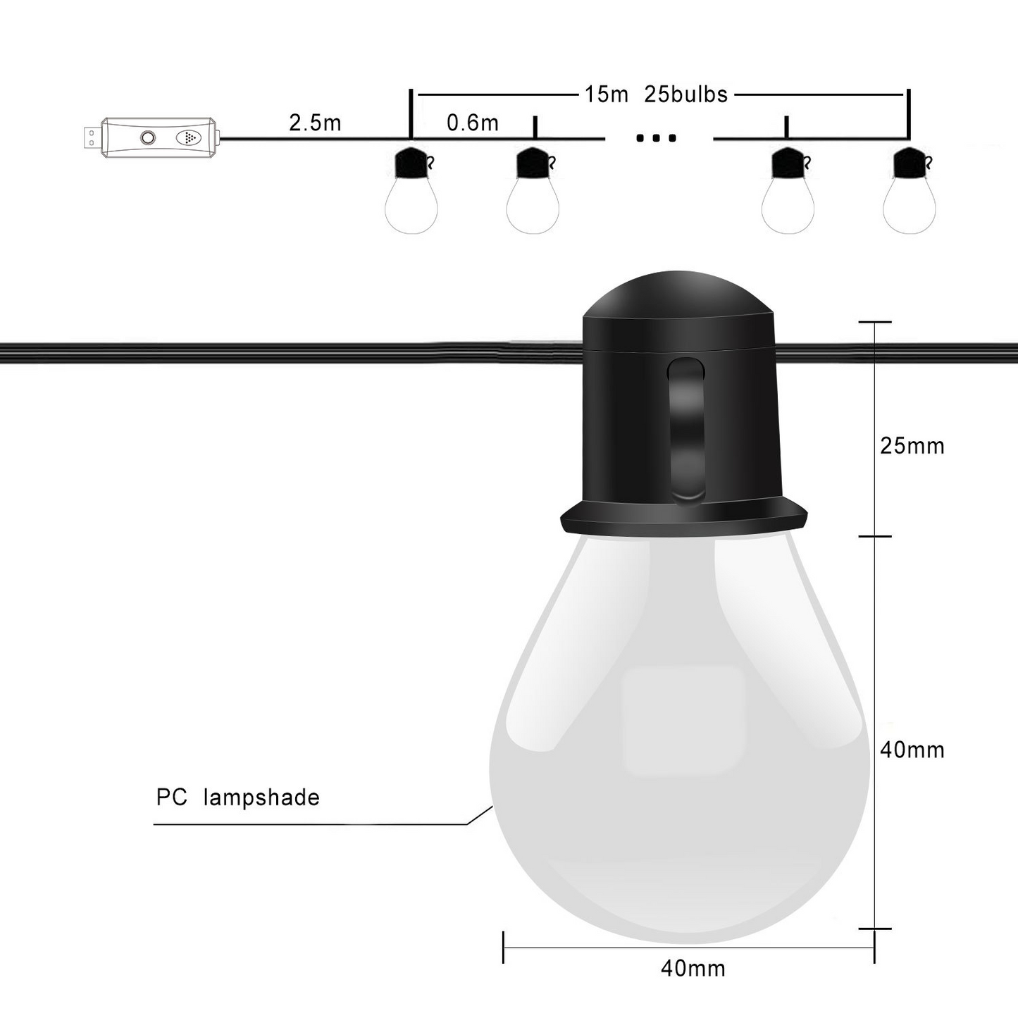 Outdoor String Lights RGB