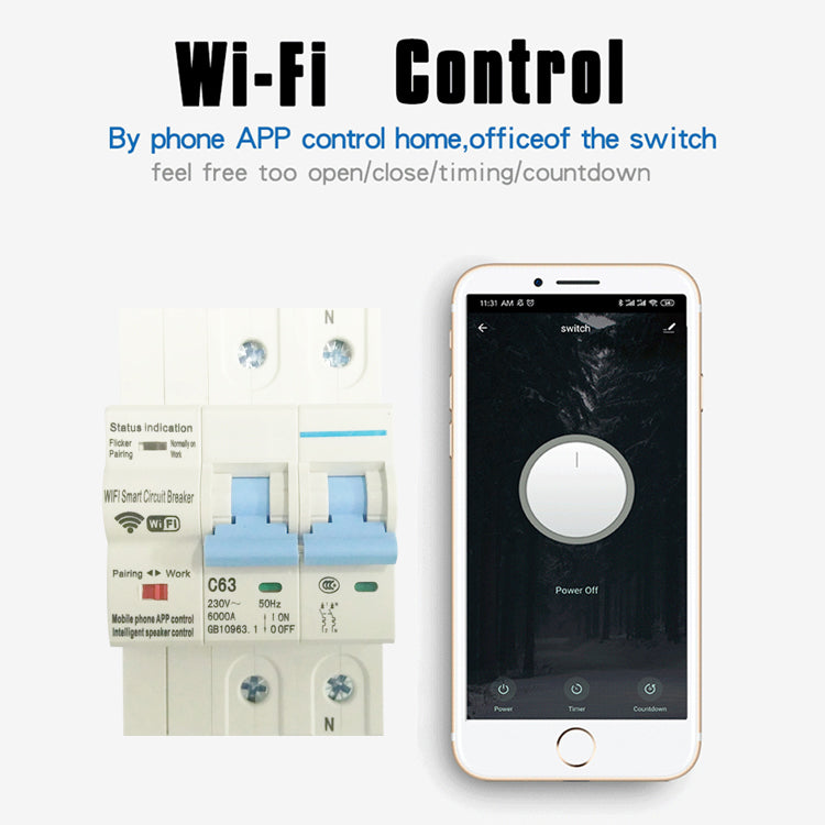 63A WiFi 2P Circuit Breaker
