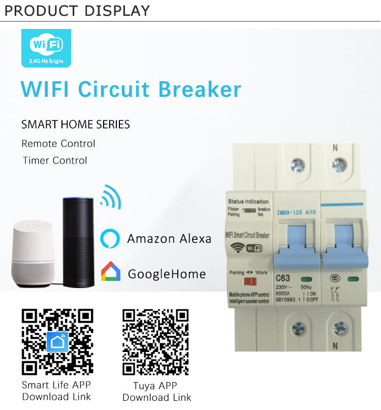 63A WiFi 2P Circuit Breaker