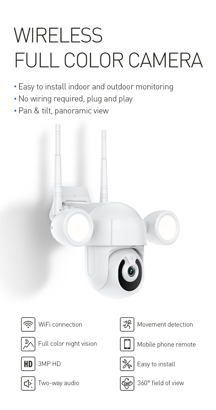 Outdoor IP Camera with Lights