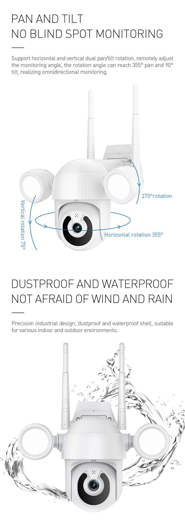 Outdoor IP Camera with Lights