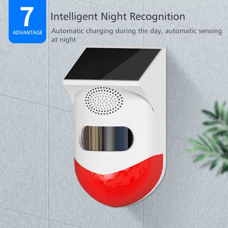 Outdoor PIR sensor with solar power