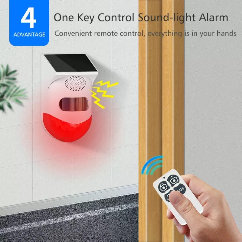 Outdoor PIR sensor with solar power
