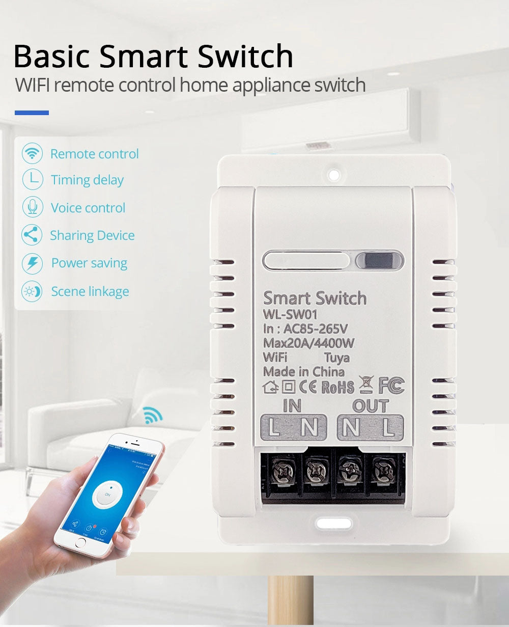 20A WiFi switch
