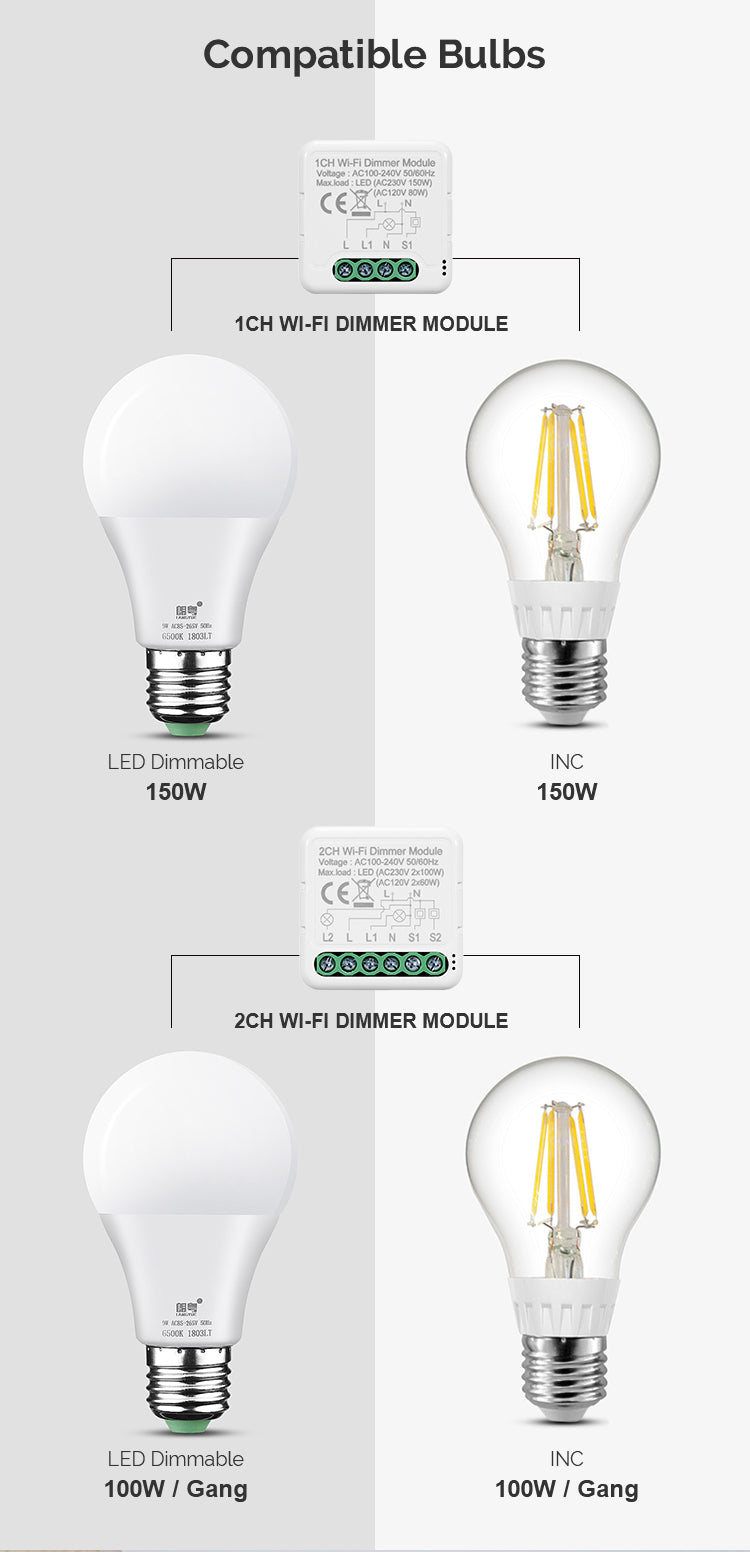 Dimmer light module