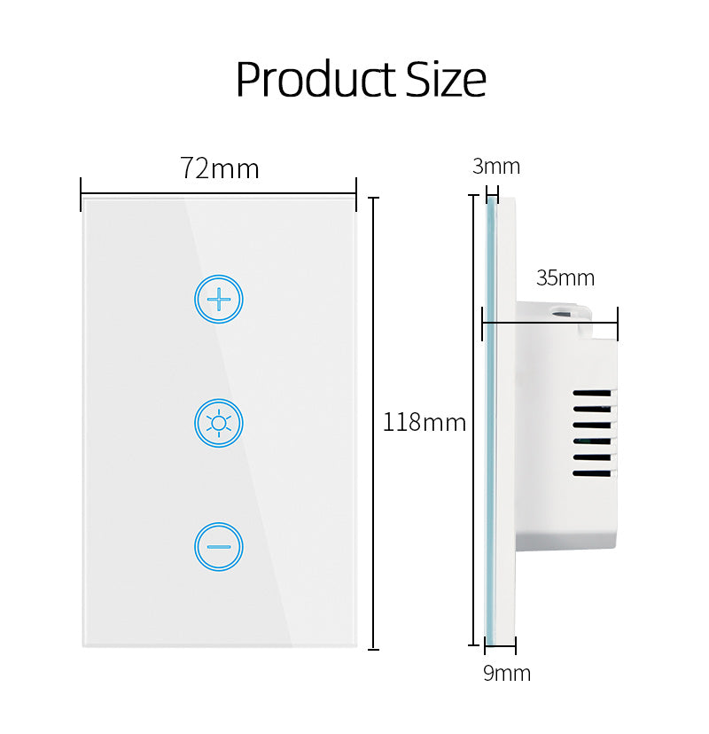 Dimmer light wall switch