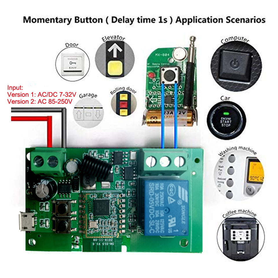 Self-locking relay 1 Channel