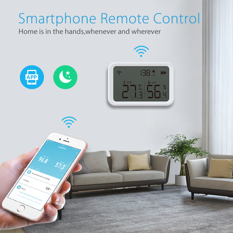 Temperature Humidity Brightness Sensor with LCD