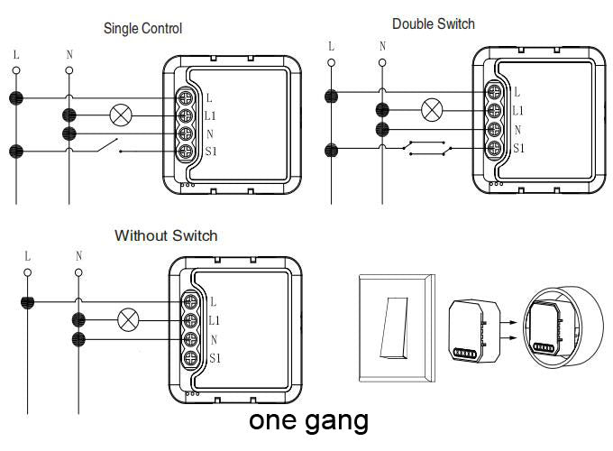 1/2 Gang light module