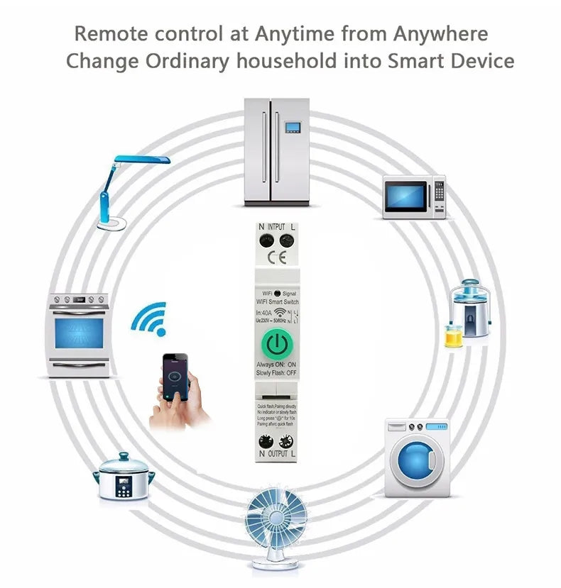 40A WiFi 1P+N switch