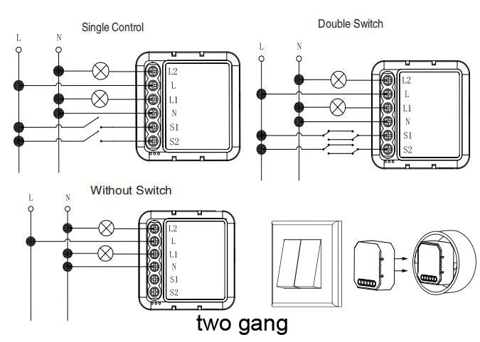 1/2 Gang light module