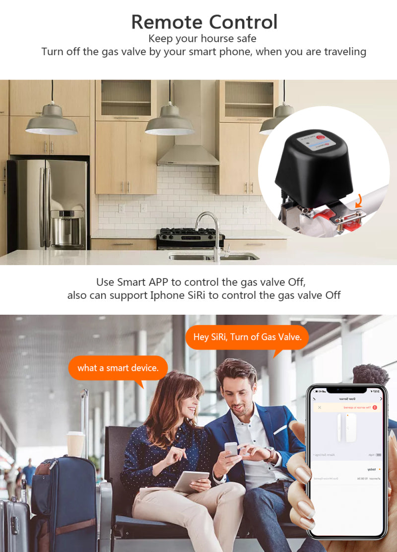 Water / gas valve remote control