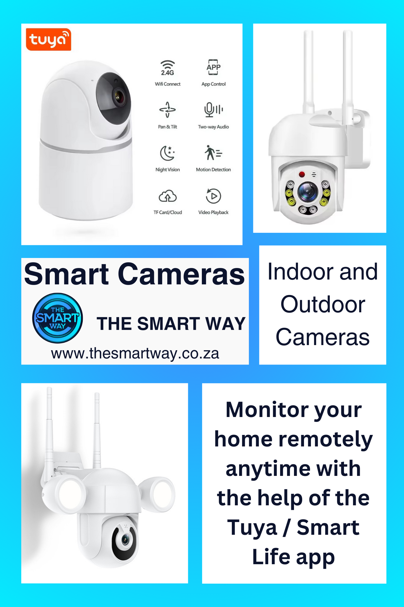 Indoor smart camera or outdoor smart camera that allows you to monitor remotely