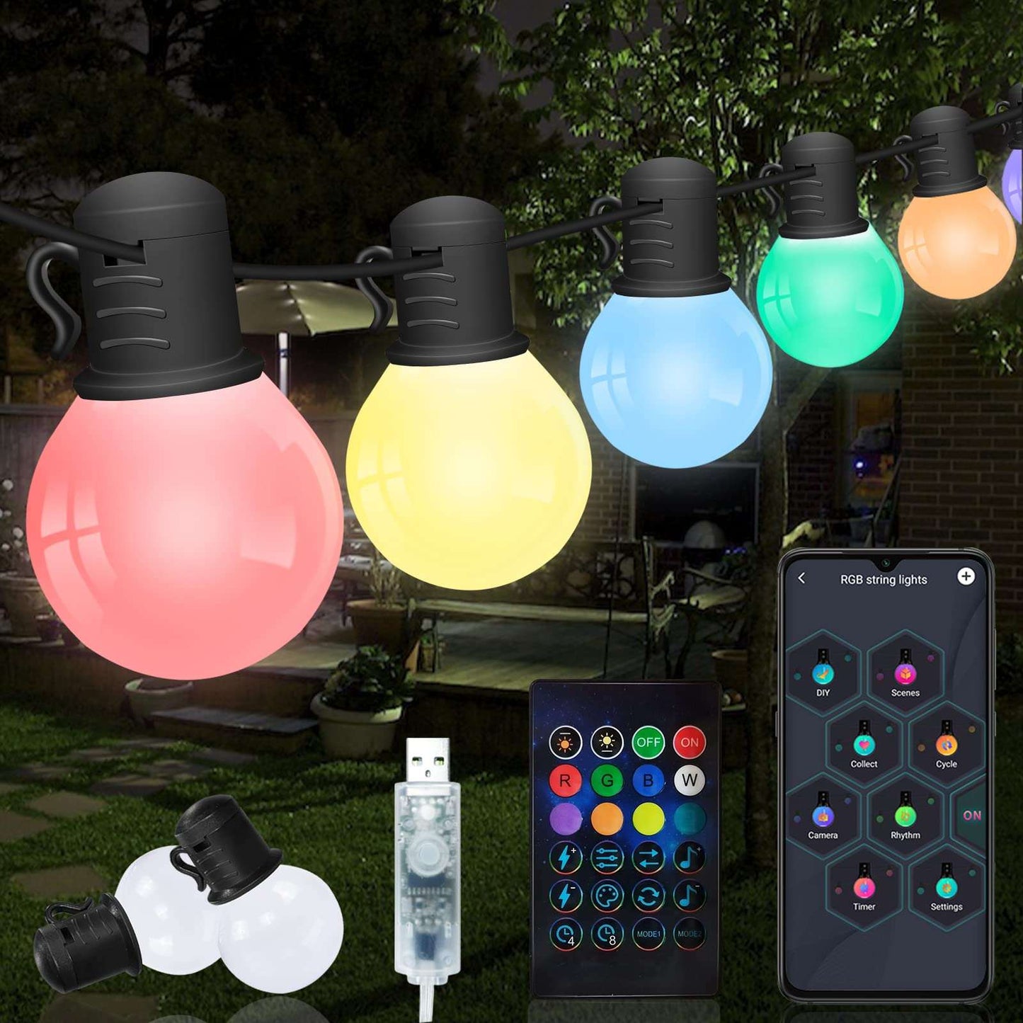 Outdoor String Lights RGB