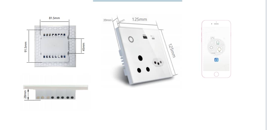 Smart wall plug with USB