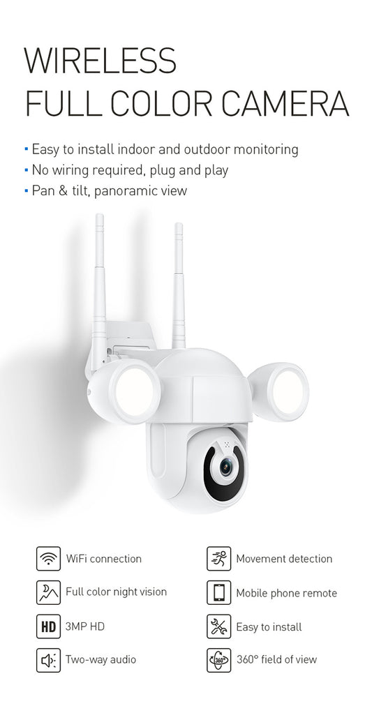 Outdoor IP Camera with Lights