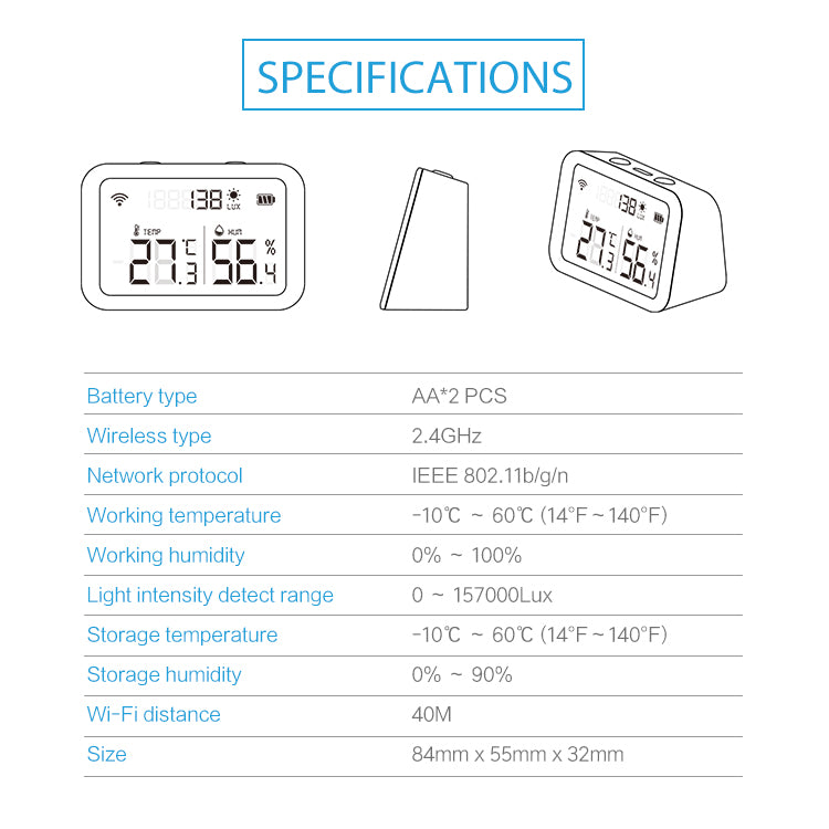 Temperature Humidity Brightness Sensor with LCD
