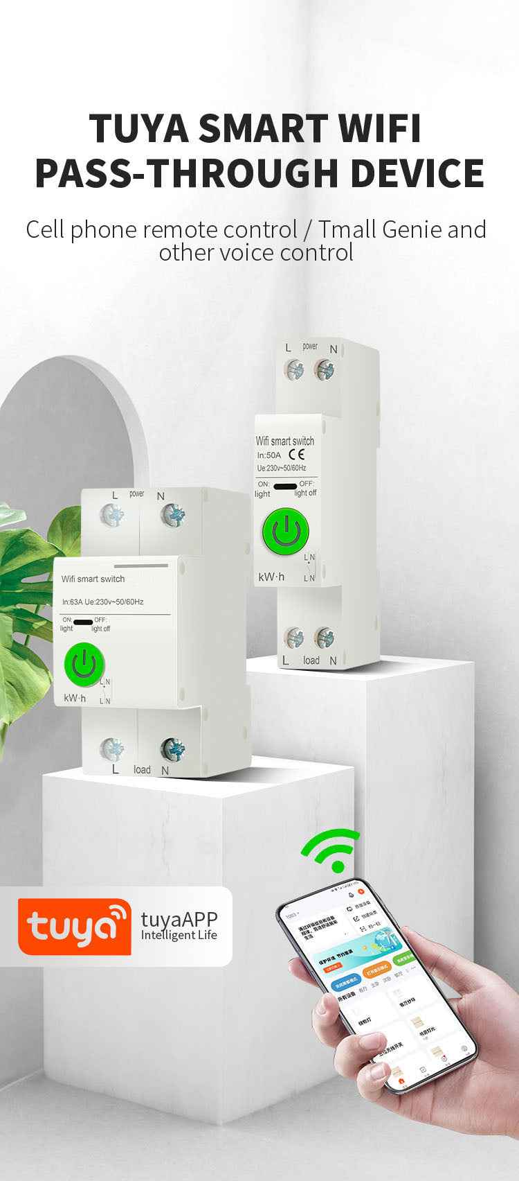 63A Zigbee 2P switch