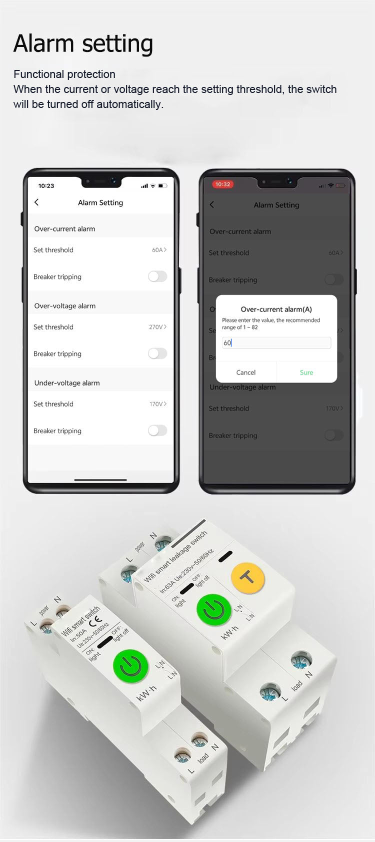 63A Zigbee 2P switch